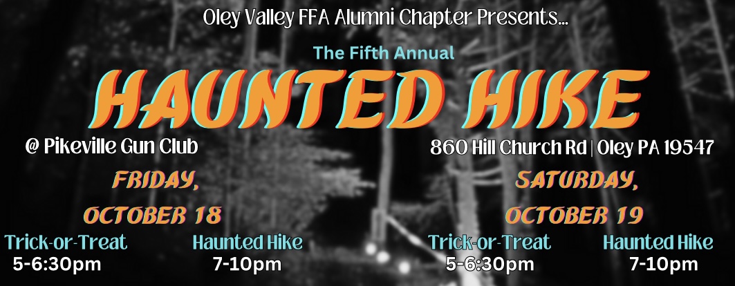 Oley FFA Haunted Hike banner